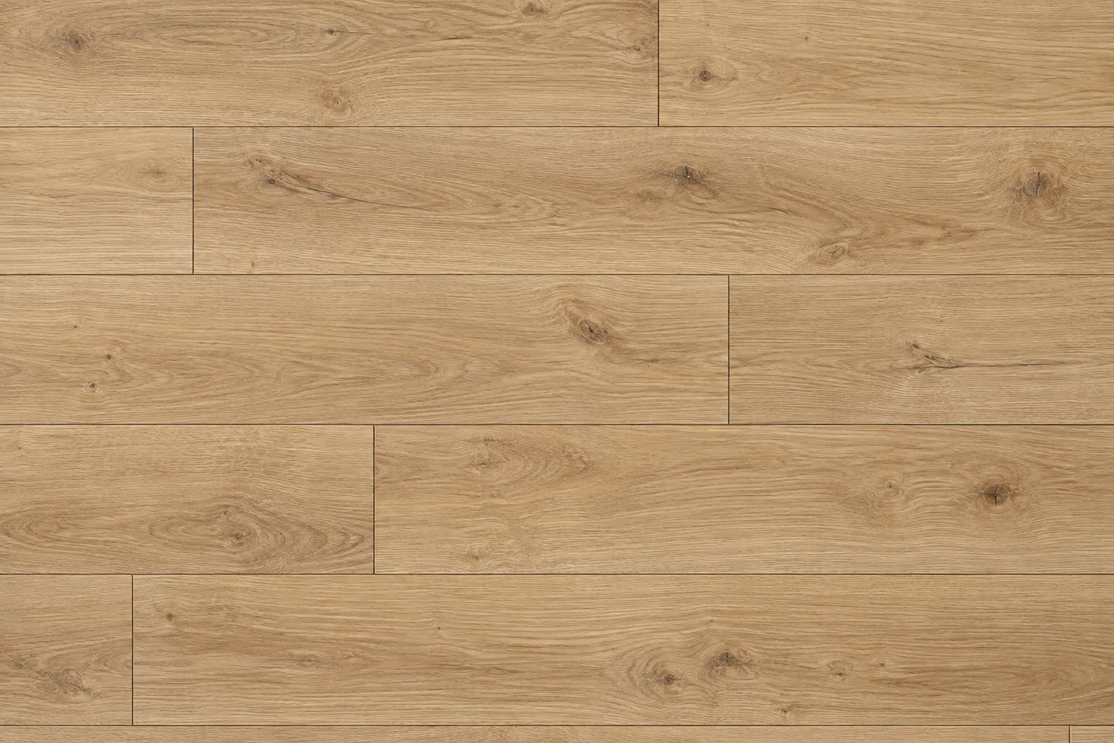 Illustrative natural oak-effect laminate planks
