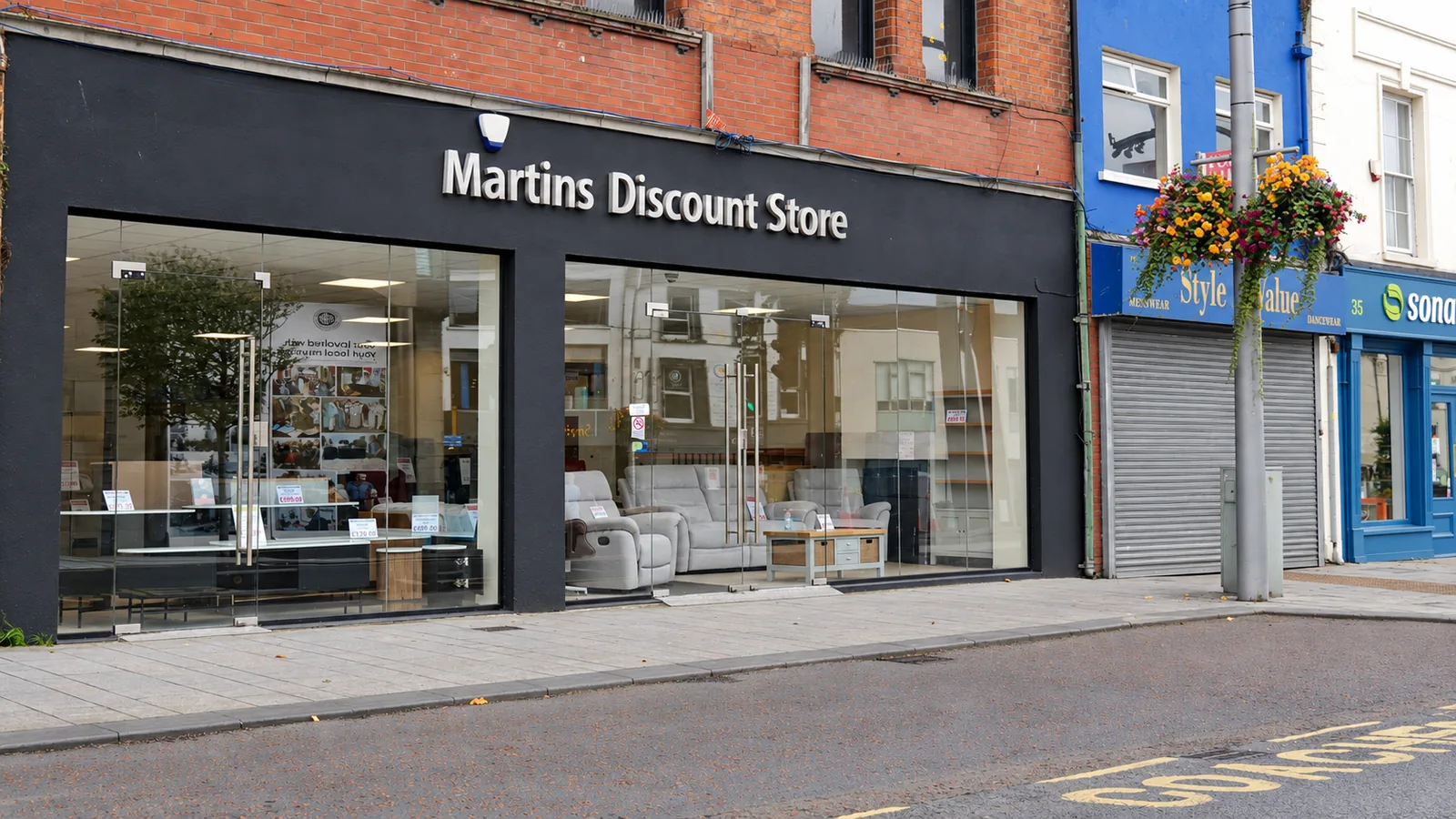 Martin’s shopfront on Market Square in Lisburn