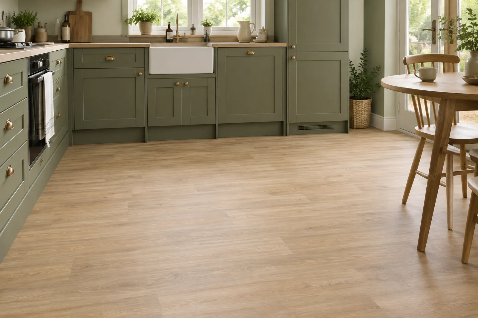 Kitchen inspiration with wood-effect vinyl flooring